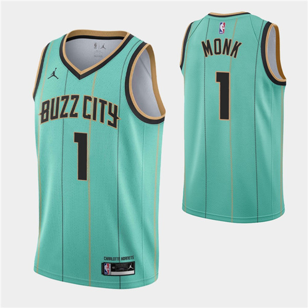 Men's Charlotte Hornets #1 Malik Monk 2020-21 Teal City Edition Swingman Stitched Jersey Men's Charlotte Hornets #1 Malik Monk 2020-21 Teal City Edition Swingman Stitched Jersey